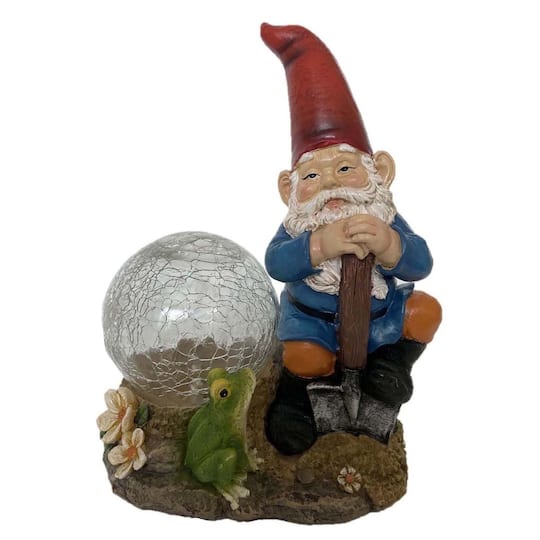 9" Solar Garden Gnome By Santasworkshop | Michaels®